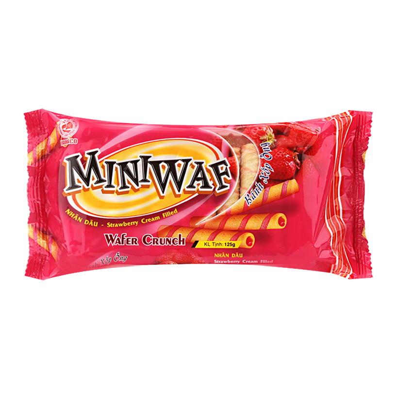 Bánh MINIWAF 125g dâu